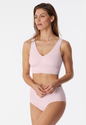 Bustier Microfaser herausnehmbare Pads zartrosa - Invisible Soft