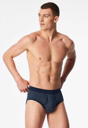 Sports briefs 2-pack fine rib fly admiral patterned - Original Classics