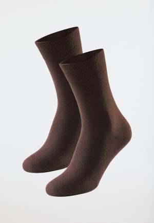 Men's socks 2-pack organic cotton brown - 95/5