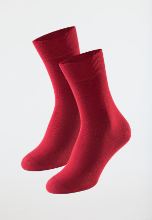 Herrensocken 2er-Pack Organic Cotton rot - 95/5