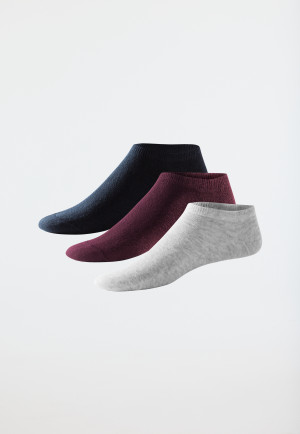 Damensneaker Socken 3er-Pack Organic Cotton mehrfarbig - 95/5