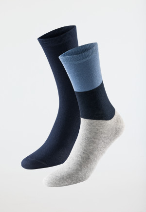 Damensocken 2er-Pack stay fresh Ringel mehrfarbig - Bluebird