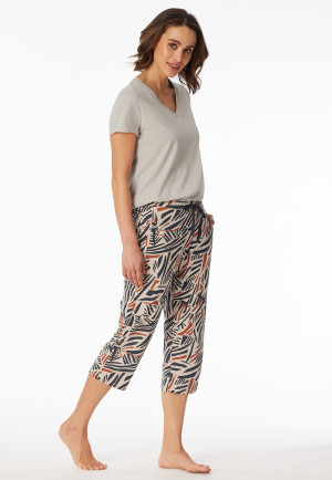 3/4-length trousers jaspé-gray patterned - Mix+Relax