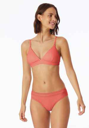 Soft-BH Doppelripp herausnehmbare Pads pfirsich - Pure Rib