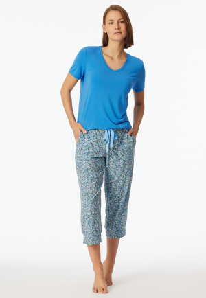 Pantaloni Lounge 3/4 di lunghezza in modal stampa floreale multicolore 4 - Mix+ Relax