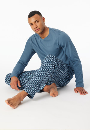 Pigiama lungo blu atlantico - Casual Essentials