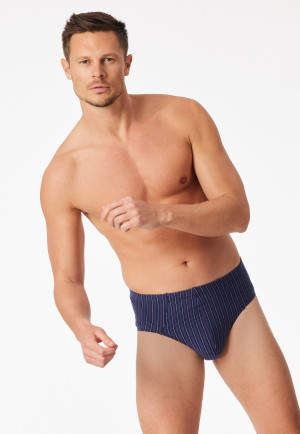 Confezione da 3 pezzi di supermini in cotone organico a righe multicolore - 95/5