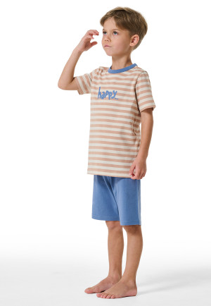 Short pyjamas striping happy cream - Natural Love
