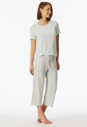 Pantaloni Lounge 3/4 di lunghezza in modal a strisce multicolore - Mix+ Relax