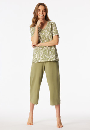 Schlafanzug 3/4-lang linde - Comfort Essentials