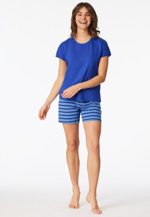 Schlafanzug kurz Ringel royal - Casual Essentials