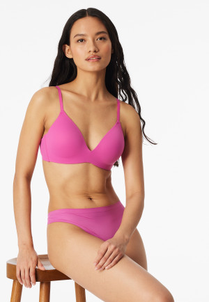 Reggiseno imbottito morbido senza ferretto fucsia - Invisible Soft