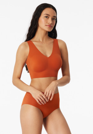 Bustier Mikrofaser herausnehmbare Pads terracotta - Invisible Soft