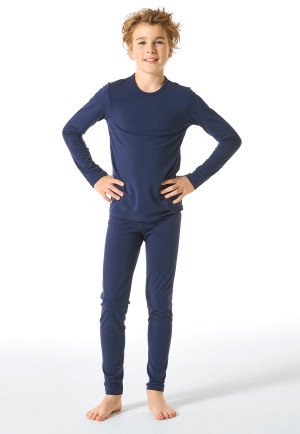 Mutande lunghe unisex riscaldanti blu scuro - Thermo