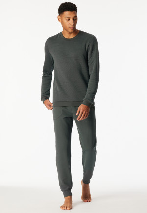 Felpa verde scuro con fantasia - Mix+ Relax