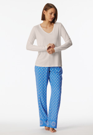 Shirt langarm V-Ausschnitt off-white - Mix+Relax