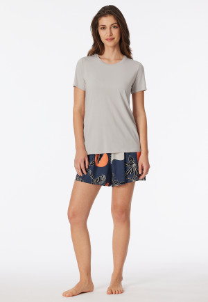 Shirt kurzarm rundhals grau-jaspe - Mix+Relax