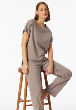 Shirt kurzarm merzerisierter Interlock clay - Mix+Relax