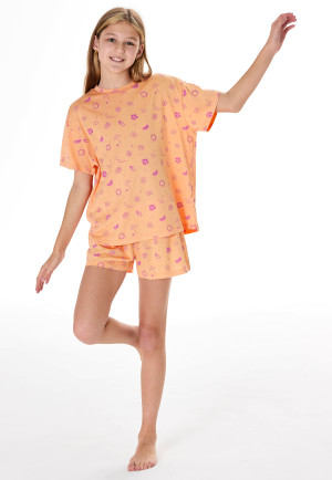Pyjama court été orange pêche - Teens Nightwear