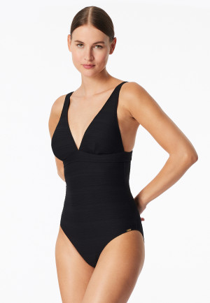 Triangel Badeanzug Jersey schwarz - Aqua