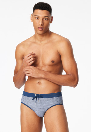 Badehose Wirkware blau gemustert - Aqua