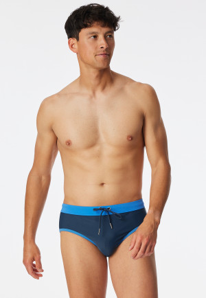 Maillots de bain tricot recyclé indigo - Aqua