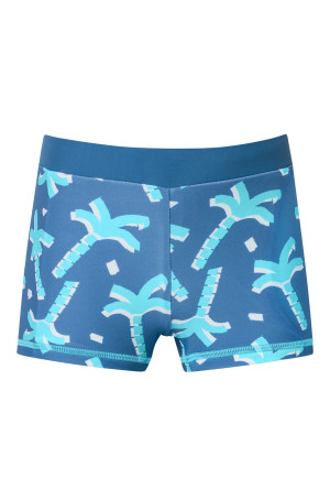 Slip de bain en tricot recyclé SFP 40+ Palmier air - Aqua