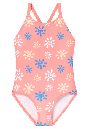 Maillot de bain tricot recyclé SFP 40+ soleil rose - Aqua