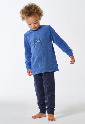 Pyjama long tissu éponge poignet renard bleu - Kids Nightwear