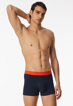 Lot de 5 shorts Organic Cotton ceinture élastique tissée bleu foncé - 95/5