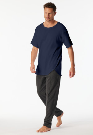 Shirt kurzarm Doppelripp Cutout admiral - SCHIESSER 150 Years