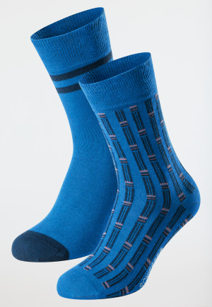 Herrensocken 2er-Pack Organic Cotton blau - Fashion