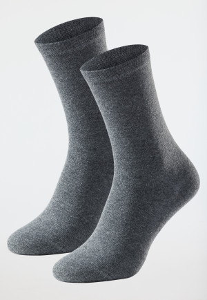 Calzini da donna confezione da 2 in cotone organico neri - 95/5