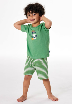 Pigiama corto a righe tigrato lime - Kids Nightwear