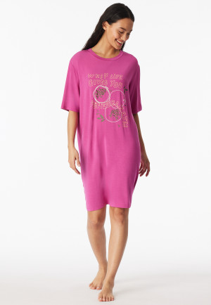 Nachthemd kurzarm Grantapfel fuchsia - Casual Fashion