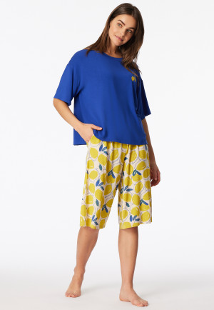 Schlafanzug 3/4lang Zitrone royal - Casual Fashion