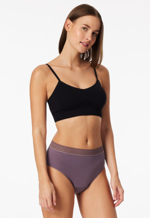 Period panties retro 2-pack lace black/ mauve - SCHIESSER Care