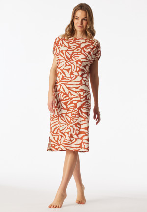 Terracotta short sleeve sleep shirt - Selected Premium