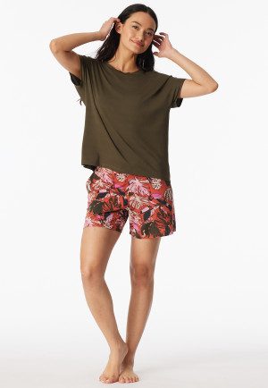 Shirt kurzarm oliv - Mix+Relax