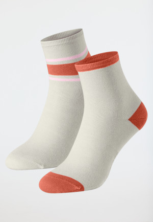 Women's socks 2-pack medium high light gray - Fashion