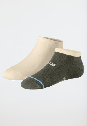 Chaussettes pour hommes Socquettes lot de 2 vert/crème - Fashion