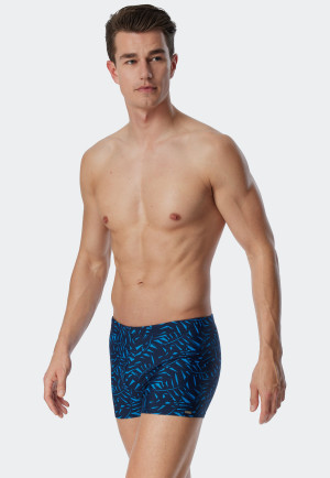 Swimwear retro knitwear zip pocket aquarium patterned - Wave Nature
