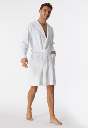 Bademantel Frottee 100 cm weiß - Essentials