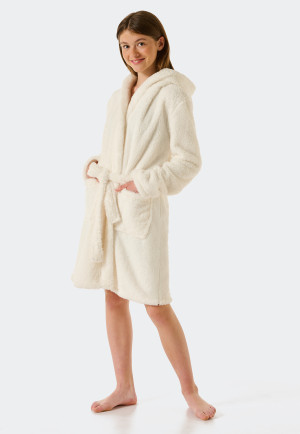 Bademantel Teddy-Fleece off-white - Original Classics