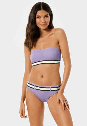 Top a fascia imbottito per bikini con spalline variabili, lilla - California Dream