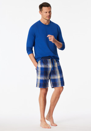 Bermuda woven fabric royal chequered - Mix+Relax