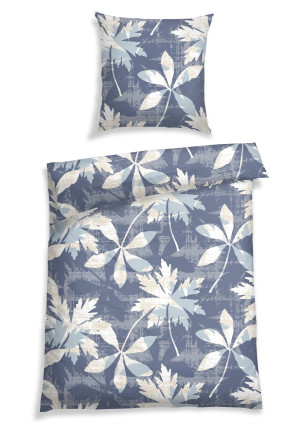 Parure de lit 2-pièces renforcé feuilles multicolore motifs - SCHIESSER Home