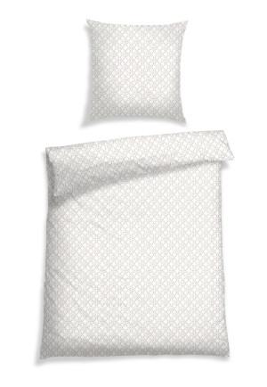 Parure de lit renforcé crème motifs - SCHIESSER Home