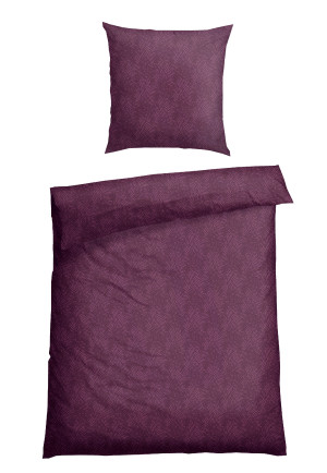 Parure de lit deux pièces Renforcé bordeaux imprimé - SCHIESSER Home