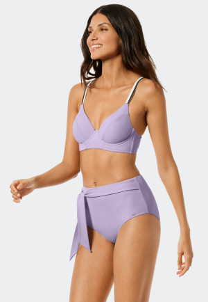 Bikini top con ferretti e spalline regolabili di colore viola - California Dream